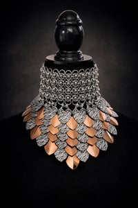 African Themed Scale and Chainmaille Necklace 