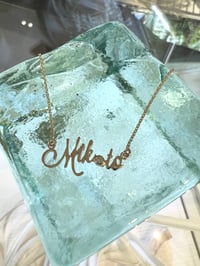 Image 9 of 14k solid gold Custom Order Name Necklace