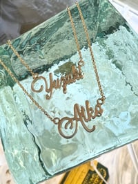 Image 17 of 14k solid gold Custom Order Name Necklace