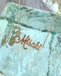 Image 13 of 14k solid gold Custom Order Name Necklace