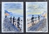 “Sidmouth beach pair..."  Steve McCracken 2 x Originals Watercolour and ink…