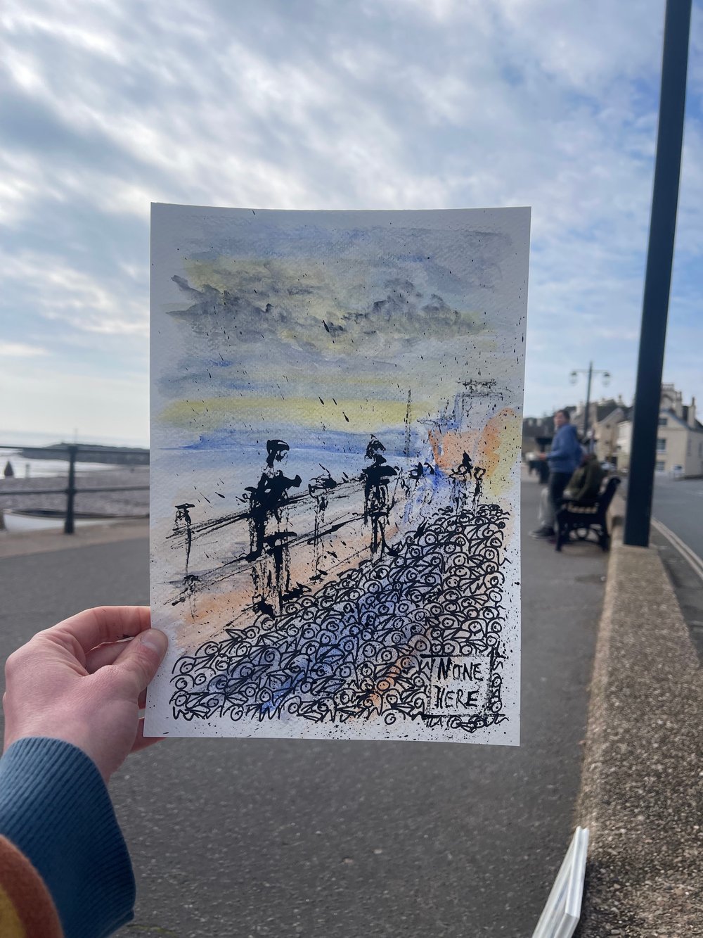 “Sidmouth beach pair..."  Steve McCracken 2 x Originals Watercolour and ink…