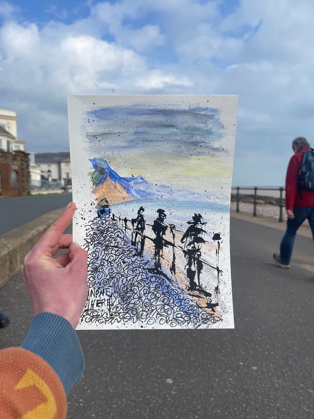 “Sidmouth beach pair..."  Steve McCracken 2 x Originals Watercolour and ink…