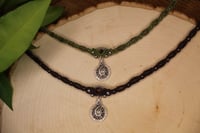 Image 1 of Spiral macrame choker