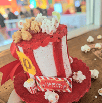 Image 3 of Popcorn/Carnival Themed Tophat on a Headband 