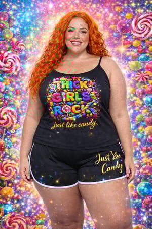 Image of GIRLS ROCK JUST LIKE CANDY BOOTY SHORTS SET