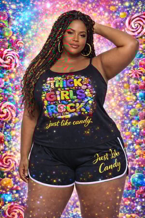 Image of GIRLS ROCK JUST LIKE CANDY BOOTY SHORTS SET