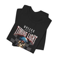Image 2 of Unless You're A Timing Light Back Off – Funny Drag Racing Skull Tee