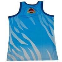Image 2 of BLUE JURASSIC PARK BASKETBALL JERSEY