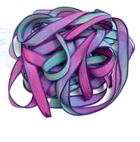 Image 1 of 1PC. SERENDIPITY TALE 42" hand dyed wrist wrap bracelet silk ribbon//Yoga wrist wrap bracelet ribbon