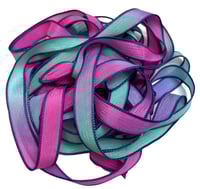 Image 4 of 1PC. SERENDIPITY TALE 42" hand dyed wrist wrap bracelet silk ribbon//Yoga wrist wrap bracelet ribbon