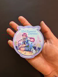 Image 3 of Well Dressed and Depressed - Sticker