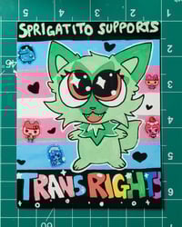 Image 1 of Sprig Supports Trans Rights Mini Print