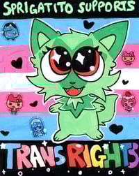 Image 2 of Sprig Supports Trans Rights Mini Print