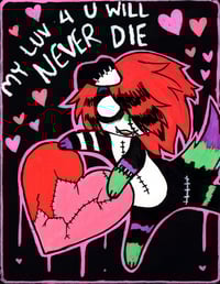 Image 2 of Emo  Sparkledog Love Mini Print