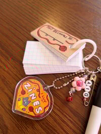 Image 2 of Cat - I Love Zines keychain + mini notebook + mini sharpie