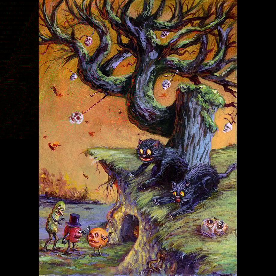 Image of "Spying" original Acrylic Painting