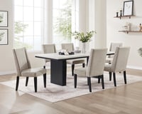 Image 1 of UNi-D120 / TABLE 4 - 6 X SIDE CHAIR SET