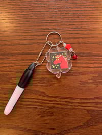Red Horse - Marker + Hand Drawn Keychain