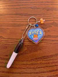 Angel Dog - Marker + Hand Drawn Keychain