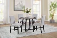 Image 1 of UNi-D182 / TABLE AND 4 X SIDE CHAIR SET