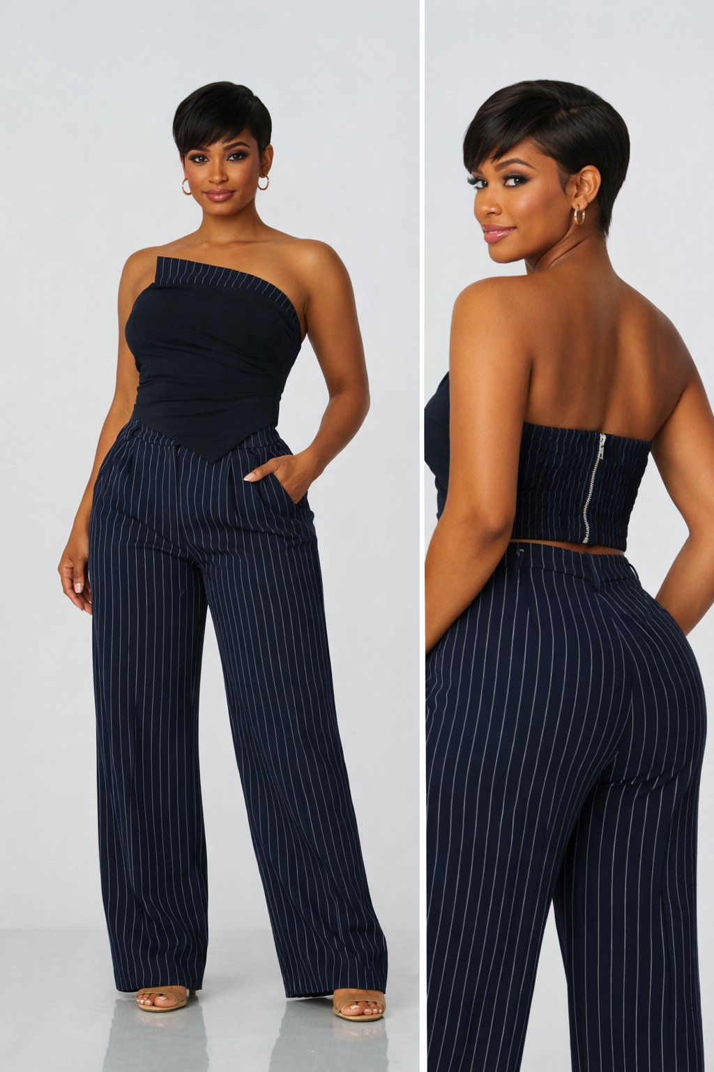 Image of Midnight Power Pinstripe Set