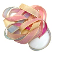 Image 7 of 1PC. FAIRY DUST 42" hand dyed wrist wrap bracelet silk ribbon//Yoga wrist wrap bracelet ribbon