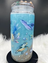 Image 1 of Ocean Snow Globe cup 16 oz 