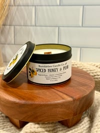 Spiced Honey & Pear - Sugared Pears, Honey & Cinnamon Sticks | 6 oz Tin Candle 