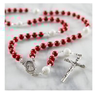 Image 1 of Divine Mercy Marble Bead Rosary