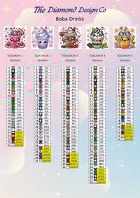 Image 4 of Boba Drinks Mini Diamond Painting Kit by HbmClipart
