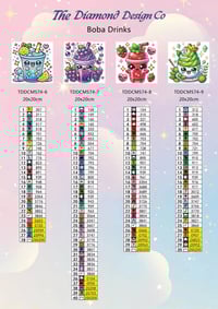 Image 5 of Boba Drinks Mini Diamond Painting Kit by HbmClipart
