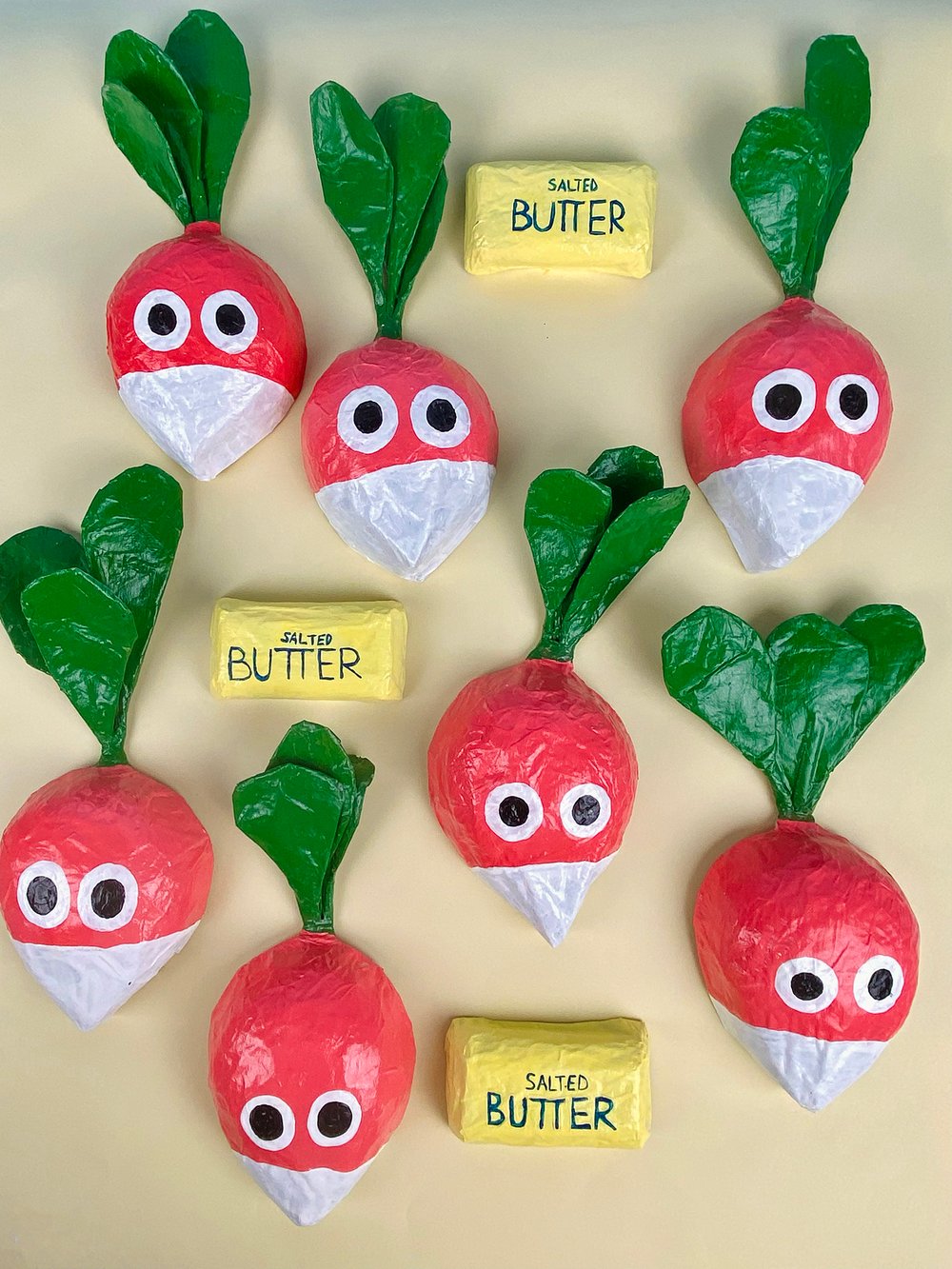 Image of WALL MASK PAPER - RADISHES AND SALTED BUTTER