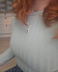 Image 14 of Ready to ship! Sterling Silver & Lapis Lazuli Gemstone Necklace 