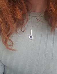 Image 7 of Ready to ship! Sterling Silver & Lapis Lazuli Gemstone Necklace 