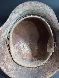 Image 2 of Elmetto mod 42 Tedesco WH Afrika Korps, sbarco in Sicilia WW2. German helmet ww2 - Casque Allemand