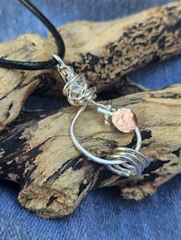 Image 3 of Ready to ship! Mens Necklace! ' Warrior' Sterling Silver and Copper 