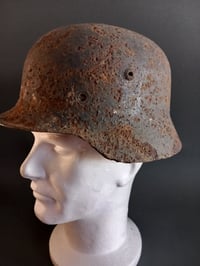 Image 1 of Elmetto mod 40 Tedesco WH Afrika Korps, sbarco in Sicilia WW2. German helmet ww2 - Casque Allemand