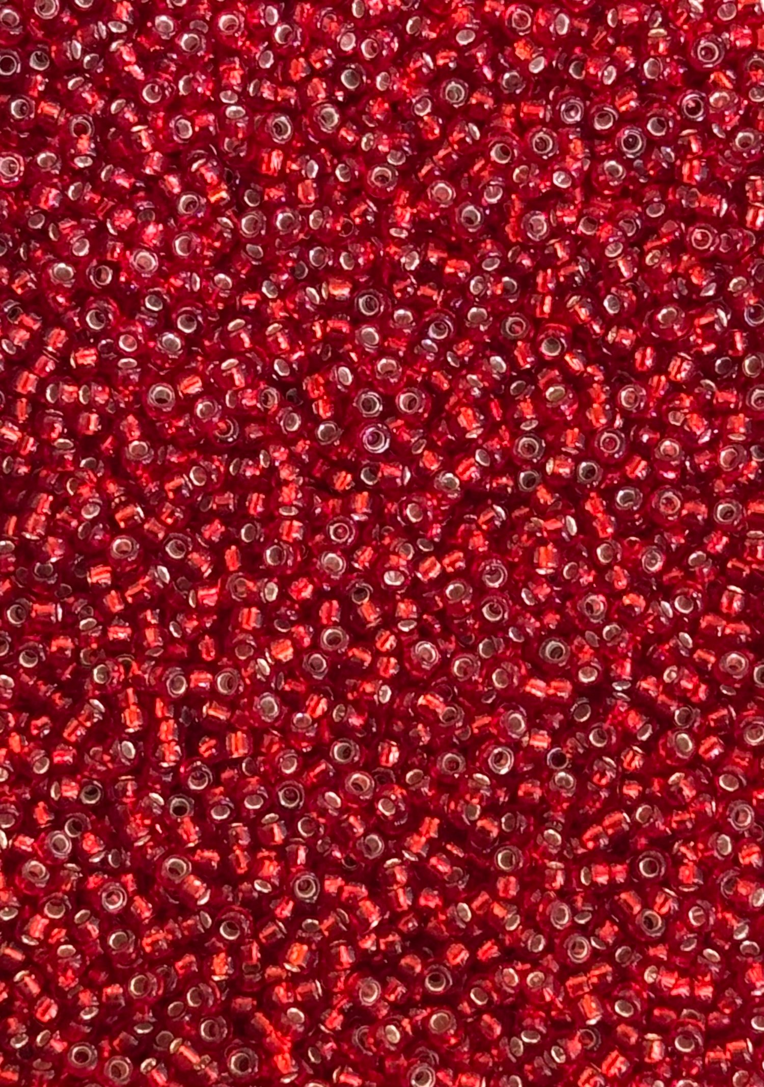 Silverlined ruby, Miyuki seed beads str.11