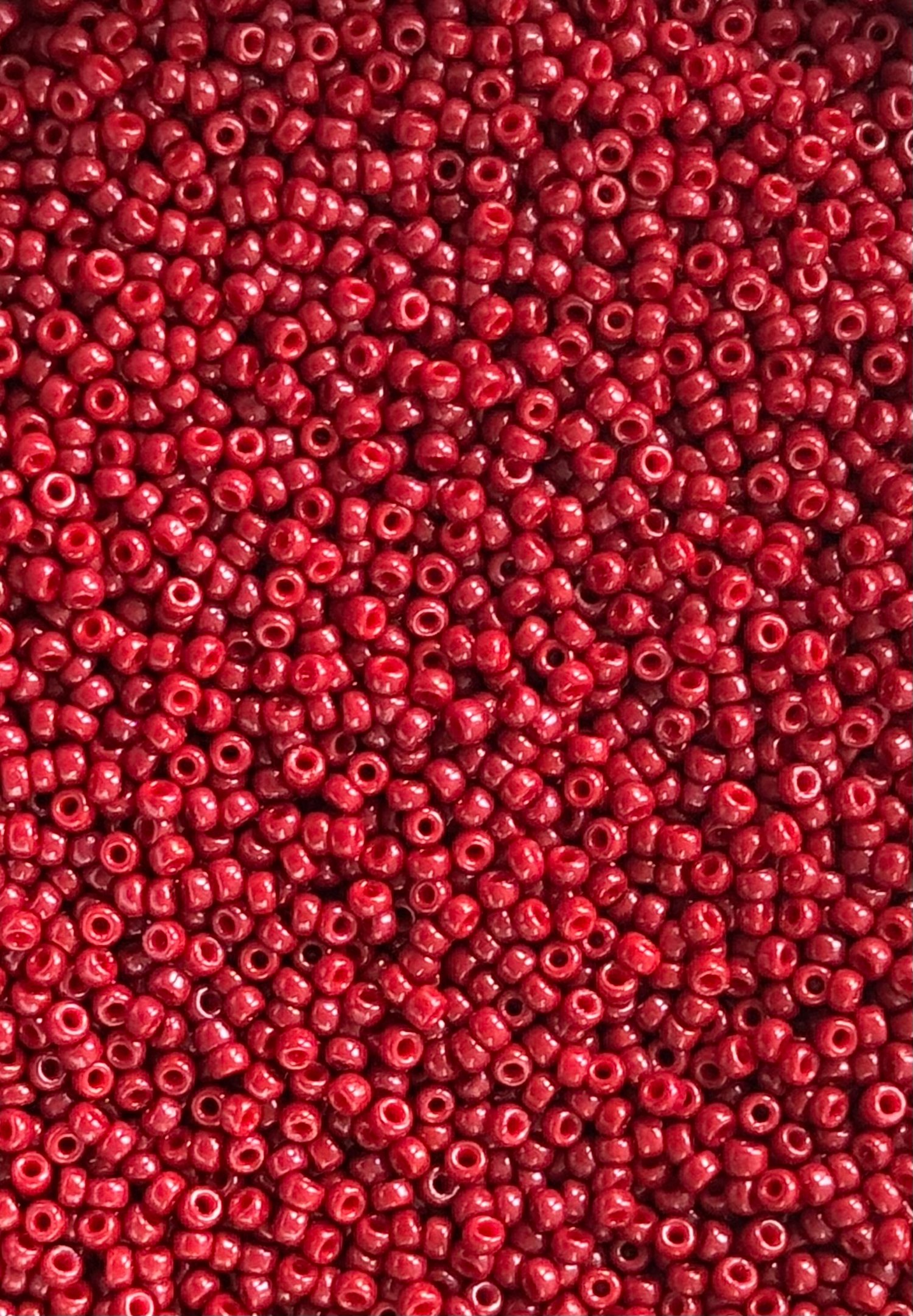 Duracoat opaque jujube, Miyuki seed beads str.11