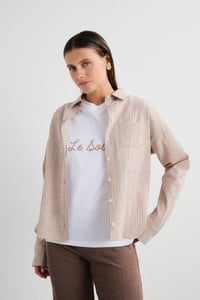 Image 1 of Camisa Oversize Eclipse Tostado