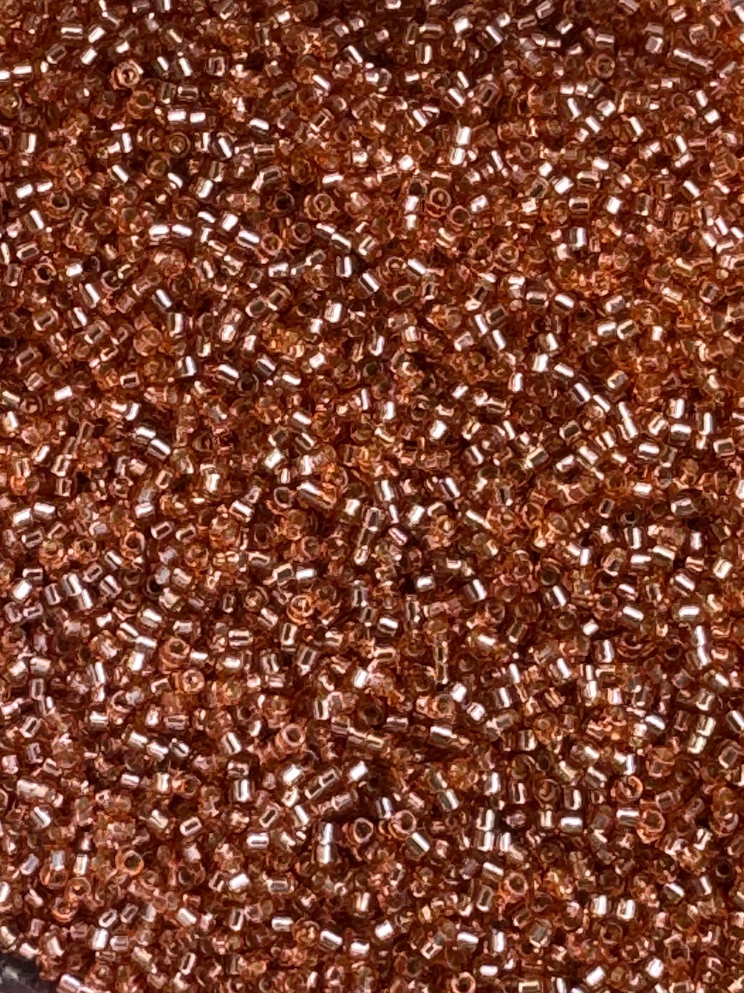 Delica Miyuki, Duracoat Silverlined dyed Rose Cooper 