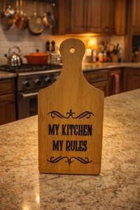 Cutting board for decoration "My Kitchen Rules"