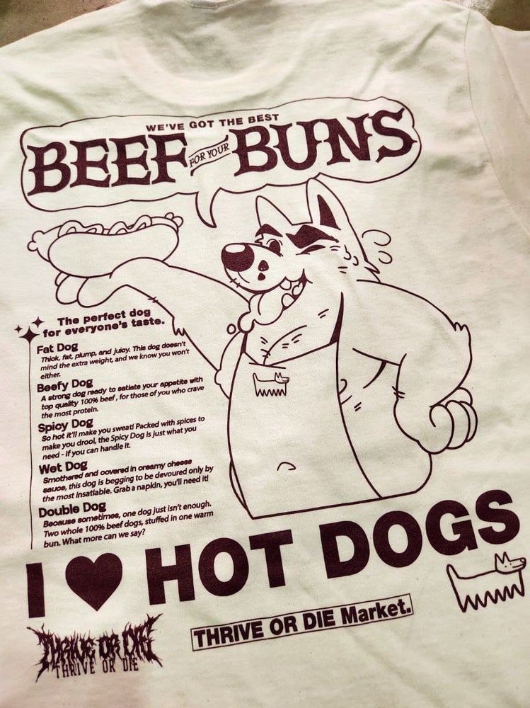 Image of HOT DOGS! Menu Tee