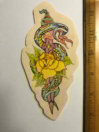 Image 1 of 1970’s hand colored original pork chop flash snake dagger