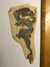 Image 2 of 1970’s hand drawn original dragon flash art on tracing paper