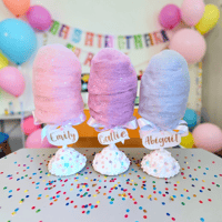 Image 1 of Personalized Fake Cotton candy Centerpieces 