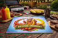 Image 1 of Relish The Moment 11x8in Tempered Glass Cutting Board