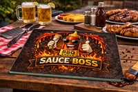 Image 1 of Sauce Boss 11x8in Tempered Glass Cutting Board