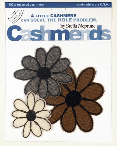 Image of Iron-on Cashmere Flowers - Brown/Gray/Cream